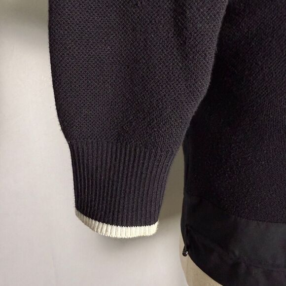 Athleta Venture Sweater Jacket Shacket, Sz XS, Black & White, Drawstring Waist - Picture 10 of 16